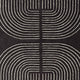 Edon Large Area Rug with Ivory Geometric Statement Design | Black Wool 8x10