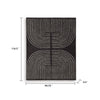 Edon Large Area Rug with Ivory Geometric Statement Design | Black Wool 8x10