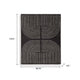 Edon Large Area Rug with Ivory Geometric Statement Design | Black Wool 8x10