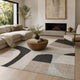 Edric Hand-Tufted Large Area Rug with Neutral Abstract Geometric Patterns 8x10