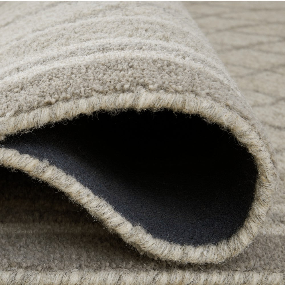 Winie Large Area Rug | Trellis Patterns | Hand-Tufted | Gray Wool 8x10