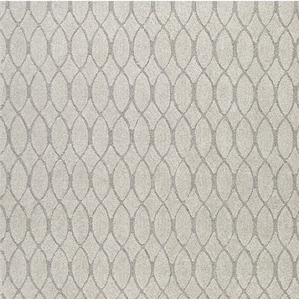 Winie Large Area Rug | Trellis Patterns | Hand-Tufted | Gray Wool 8x10