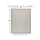Winie Large Area Rug | Trellis Patterns | Hand-Tufted | Gray Wool 8x10
