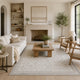 Winie Large Area Rug | Trellis Patterns | Hand-Tufted | Gray Wool 8x10
