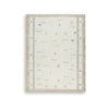 Dotty Hand-Tufted Large Area Rug | Bordered and Geometric Design | Cream Wool 8x10
