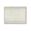Dotty Hand-Tufted Large Area Rug | Bordered and Geometric Design | Cream Wool 8x10