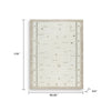 Dotty Hand-Tufted Large Area Rug | Bordered and Geometric Design | Cream Wool 8x10