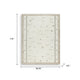 Dotty Hand-Tufted Large Area Rug | Bordered and Geometric Design | Cream Wool 8x10