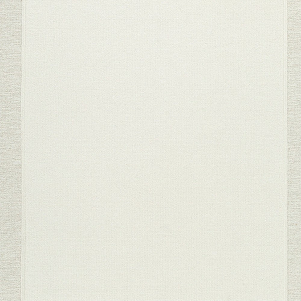 Teena Hand-Tufted Large Area Rug with Bordered Design | Ivory-Tan Wool 8x10