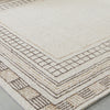 Adam Large Rug with Border Design | Jute and Wool | Brown-Taupe 8x10