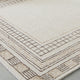 Adam Large Rug with Border Design | Jute and Wool | Brown-Taupe 8x10