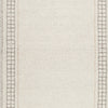 Adam Large Rug with Border Design | Jute and Wool | Brown-Taupe 8x10