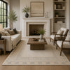Adam Large Rug with Border Design | Jute and Wool | Brown-Taupe 8x10