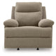 Silvy Manual Rocker Recliner Chair with Pillow Top Arms | Mocha Chenille