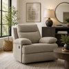 Silvy Manual Rocker Recliner Chair with Pillow Top Arms | Mocha Chenille