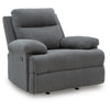 Silvy Manual Rocker Recliner Chair| Pillow Top Arms | Charcoal Chenille
