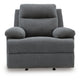 Silvy Manual Rocker Recliner Chair| Pillow Top Arms | Charcoal Chenille