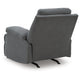 Silvy Manual Rocker Recliner Chair| Pillow Top Arms | Charcoal Chenille