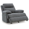 Silvy Manual Rocker Recliner Chair| Pillow Top Arms | Charcoal Chenille