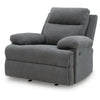 Silvy Manual Rocker Recliner Chair| Pillow Top Arms | Charcoal Chenille