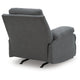 Silvy Manual Rocker Recliner Chair| Pillow Top Arms | Charcoal Chenille