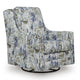 Dusty Swivel Glider Accent Chair | Floral Details | Multicolor Polyester