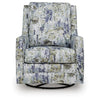 Dusty Swivel Glider Accent Chair | Floral Details | Multicolor Polyester