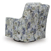 Dusty Swivel Glider Accent Chair | Floral Details | Multicolor Polyester