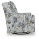Dusty Swivel Glider Accent Chair | Floral Details | Multicolor Polyester