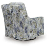 Dusty Swivel Glider Accent Chair | Floral Details | Multicolor Polyester