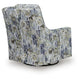 Dusty Swivel Glider Accent Chair | Floral Details | Multicolor Polyester