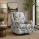 Dusty Swivel Glider Accent Chair | Floral Details | Multicolor Polyester