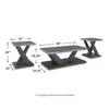 Brenda 3Pc Coffee Table Set with Casters | Faux Marble Top | Gray Wood