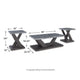 Brenda 3Pc Coffee Table Set with Casters | Faux Marble Top | Gray Wood