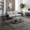 Brenda 3Pc Coffee Table Set with Casters | Faux Marble Top | Gray Wood