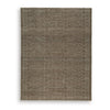 Amina Large Area Rug with Aztec-Inspired Pattern | Brown-Ivory Wool 8x10