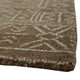 Amina Large Area Rug with Aztec-Inspired Pattern | Brown-Ivory Wool 8x10