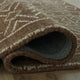 Amina Large Area Rug with Aztec-Inspired Pattern | Brown-Ivory Wool 8x10