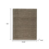Amina Large Area Rug with Aztec-Inspired Pattern | Brown-Ivory Wool 8x10