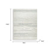 Genie Hand-Tufted Large Area Rug | Abstract Striped Patterns | Ivory Blue Wool 8x10