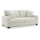 Gesi Sofa with Track Arms and Accent Pillows | Ivory Corded Polyester 85"
