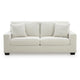 Gesi Sofa with Track Arms and Accent Pillows | Ivory Corded Polyester 85"