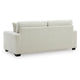 Gesi Sofa with Track Arms and Accent Pillows | Ivory Corded Polyester 85"
