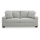 Gesi Sofa with Track Arms and Accent Pillows | Smoke Corded Polyester 85"