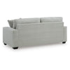 Gesi Sofa with Track Arms and Accent Pillows | Smoke Corded Polyester 85"