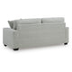 Gesi Sofa with Track Arms and Accent Pillows | Smoke Corded Polyester 85"