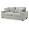 Gesi Sofa with Track Arms and Accent Pillows | Smoke Corded Polyester 85"