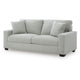 Gesi Sofa with Track Arms and Accent Pillows | Smoke Corded Polyester 85"