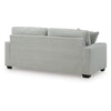 Gesi Sofa with Track Arms and Accent Pillows | Smoke Corded Polyester 85"