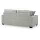 Gesi Sofa with Track Arms and Accent Pillows | Smoke Corded Polyester 85"